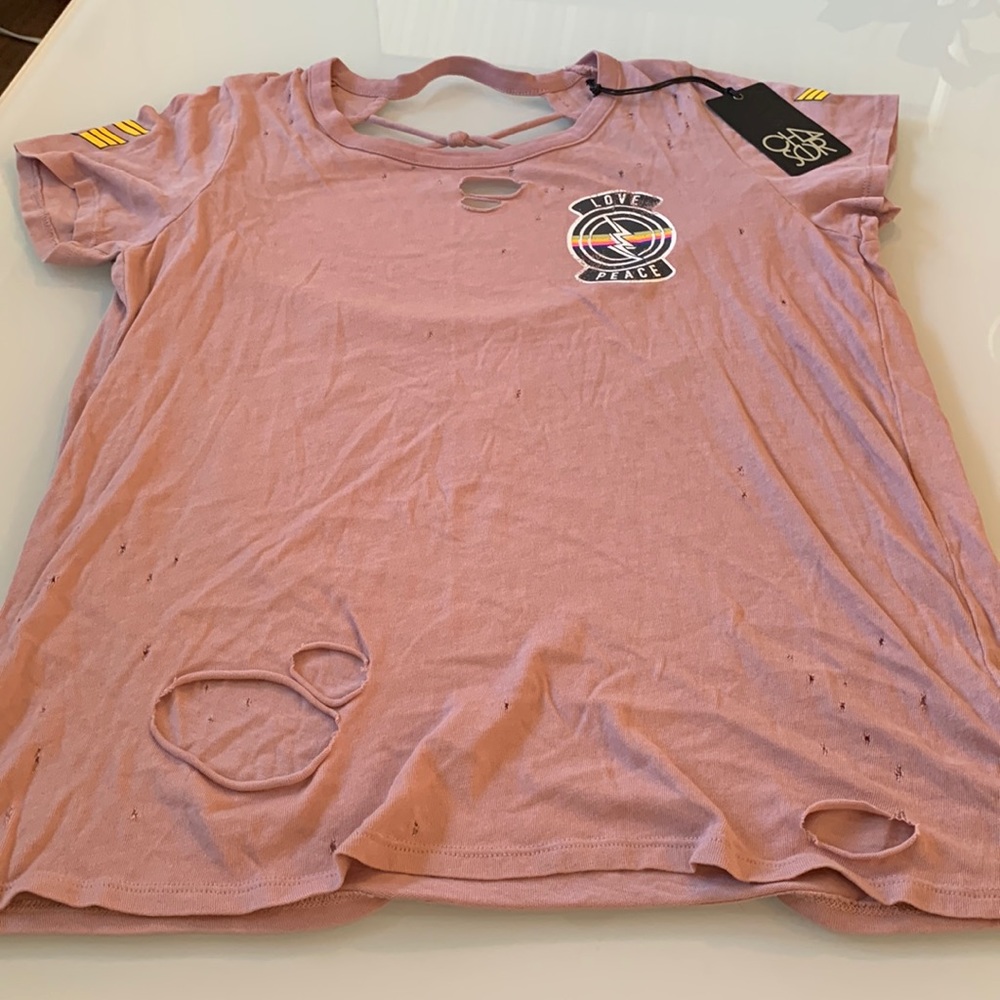 Chaser major amour distressed t-shirt - size M